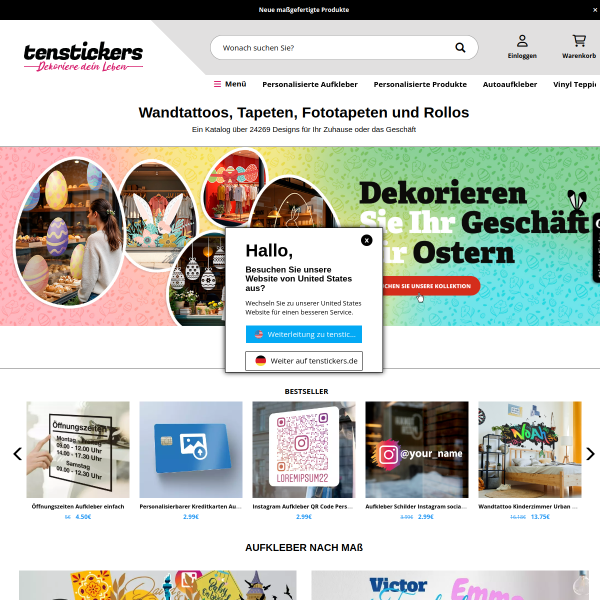 tenstickers.de website