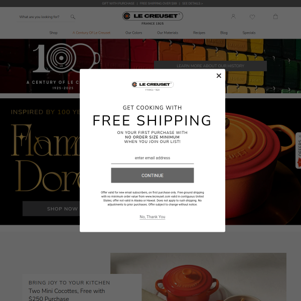 Le Creuset website