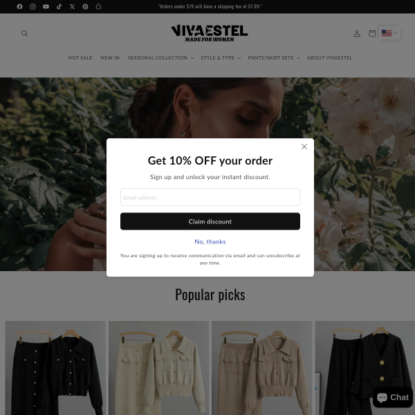 vivaestel.com website