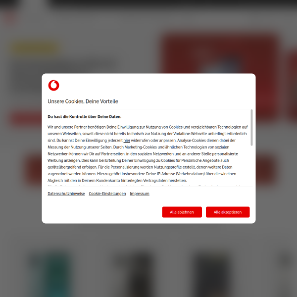 vodafone.de website