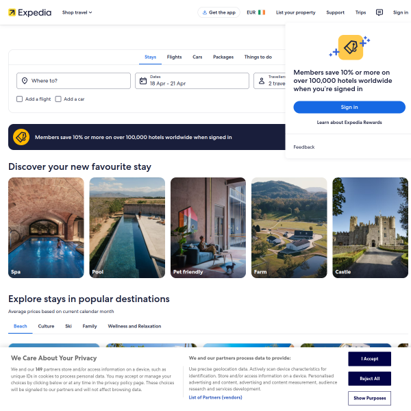expedia website
