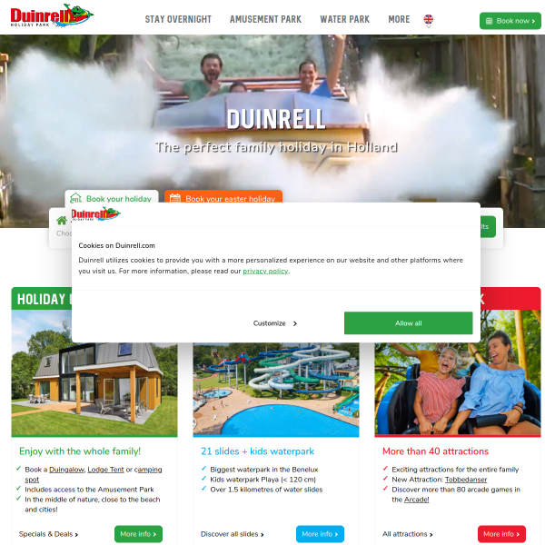 duinrell.com website