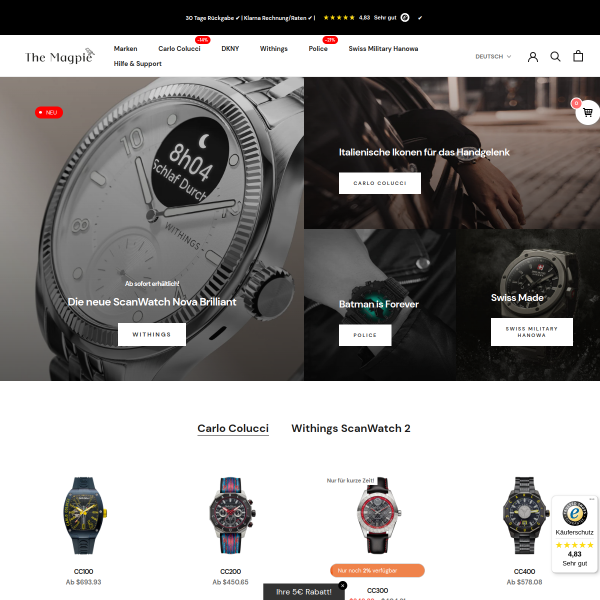 the-magpie.com website
