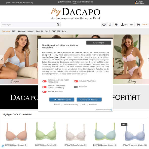 mydacapo.de website