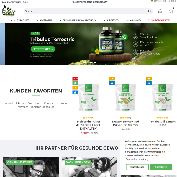 rawpowders.de website