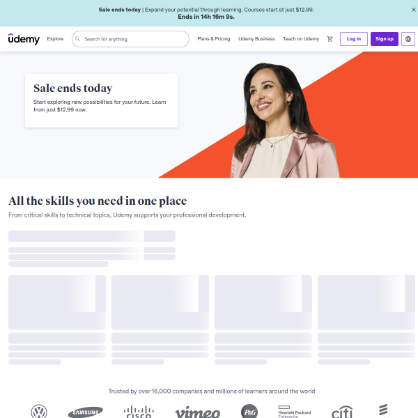 Udemy website