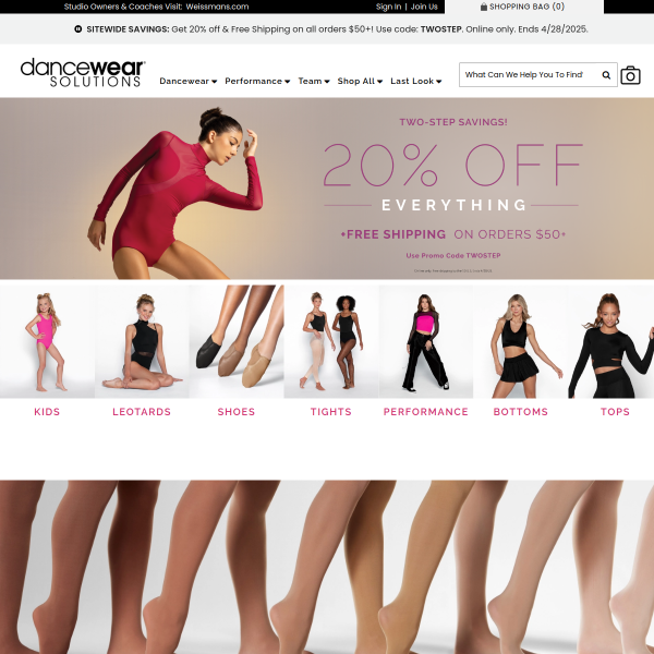 dancewearsolutions website