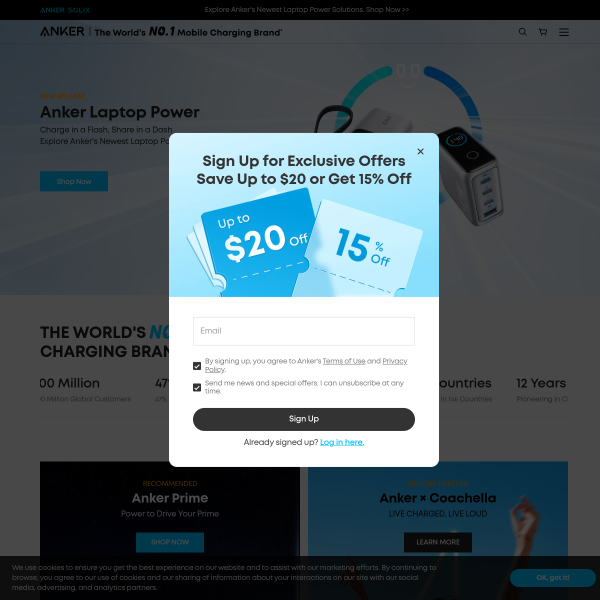 Anker website