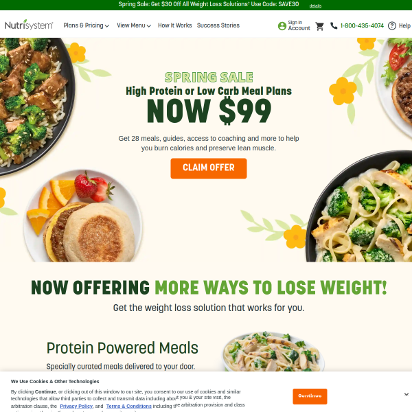 NutriSystem website
