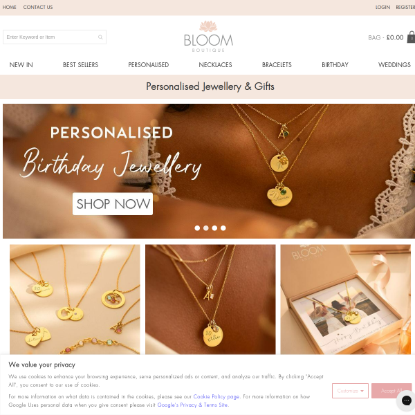 Bloom Boutique website