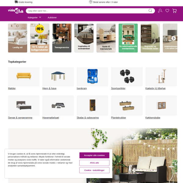 vidaxl.dk website