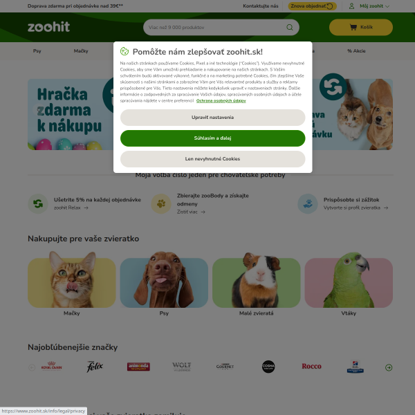 zoohit.sk website