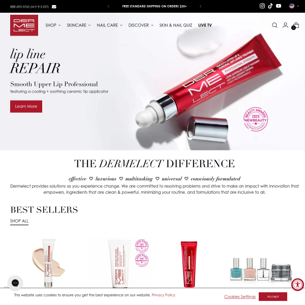 Dermelect website