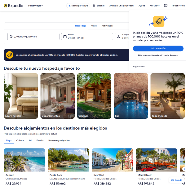 expedia.com.ar website