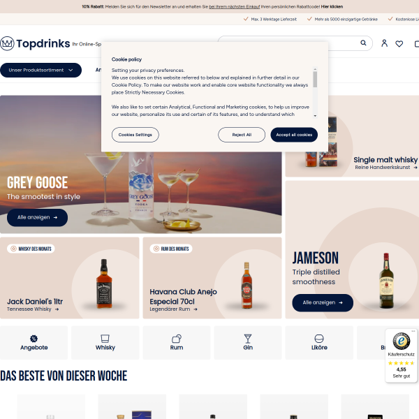 topdrinks.de website