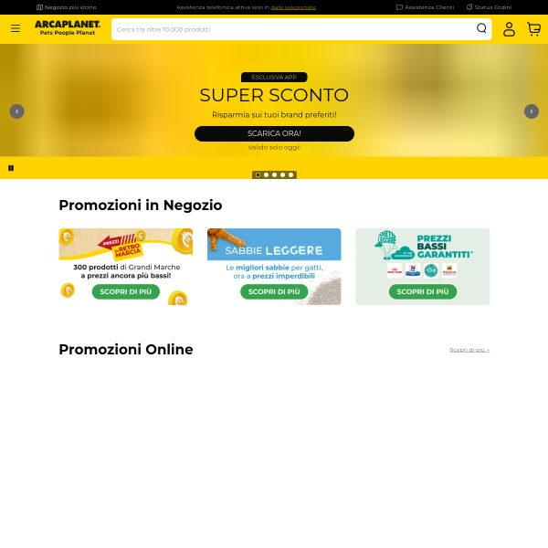 arcaplanet.it website