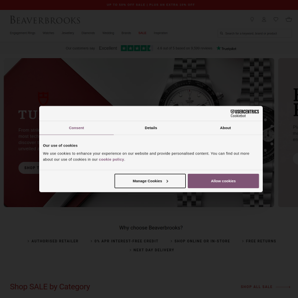 beaverbrooks.co.uk website