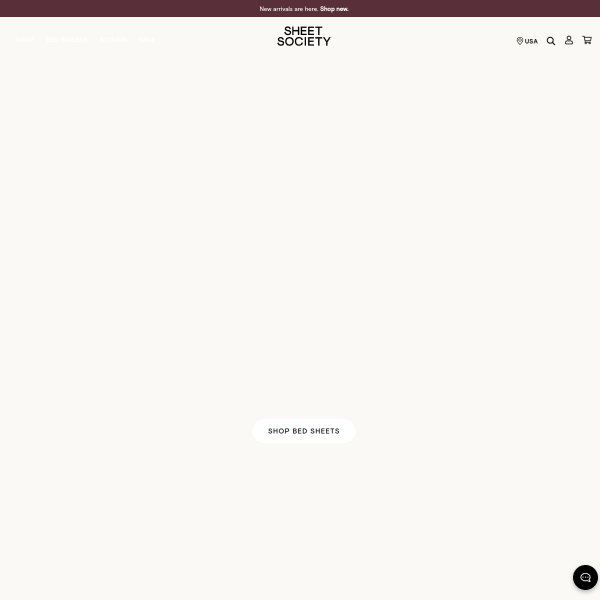 sheetsociety.com website