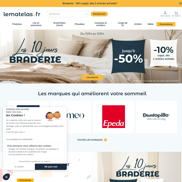 lematelas.fr website