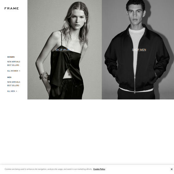 Frame Denim website