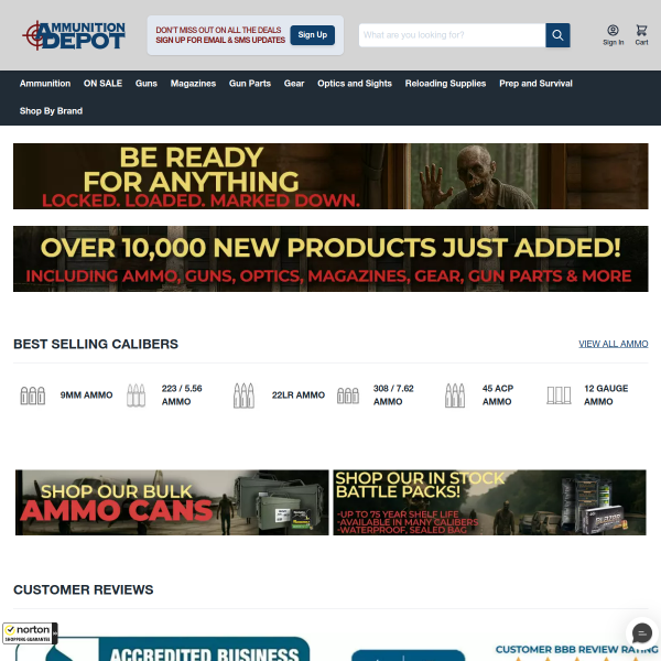ammunitiondepot.com website