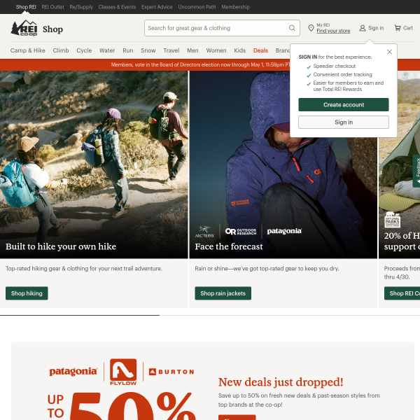 REI website