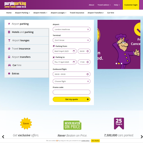 purpleparking website