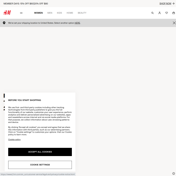 H&M website