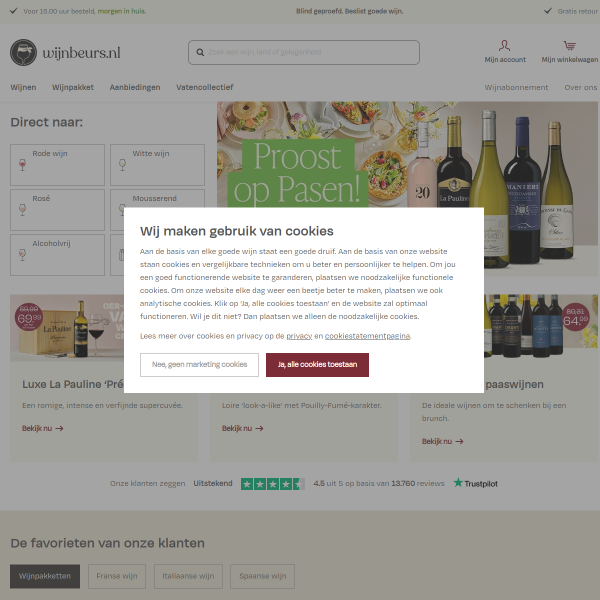 wijnbeurs.nl website