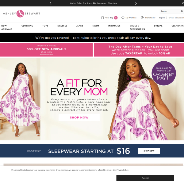 Ashley Stewart website