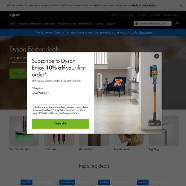 dyson.com.au website