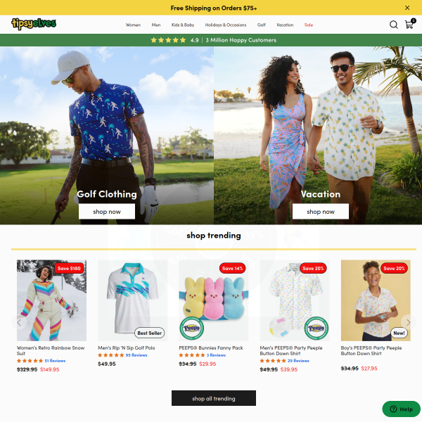 Tipsy Elves website