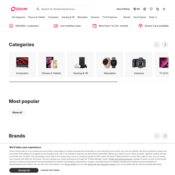 grover.com website