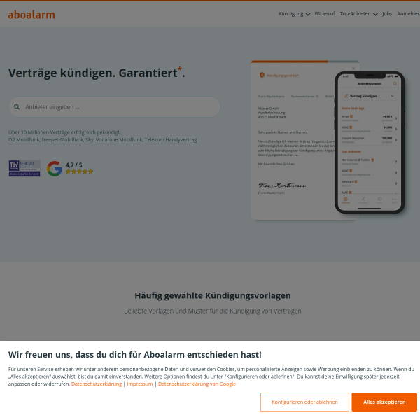aboalarm.de website
