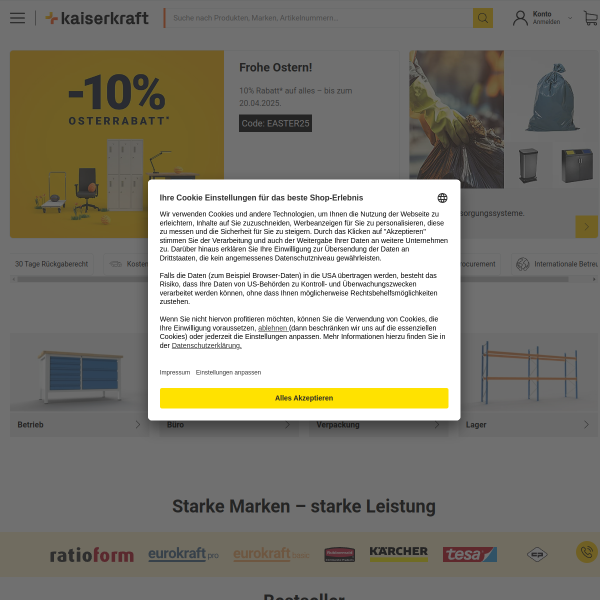 kaiserkraft.ch website
