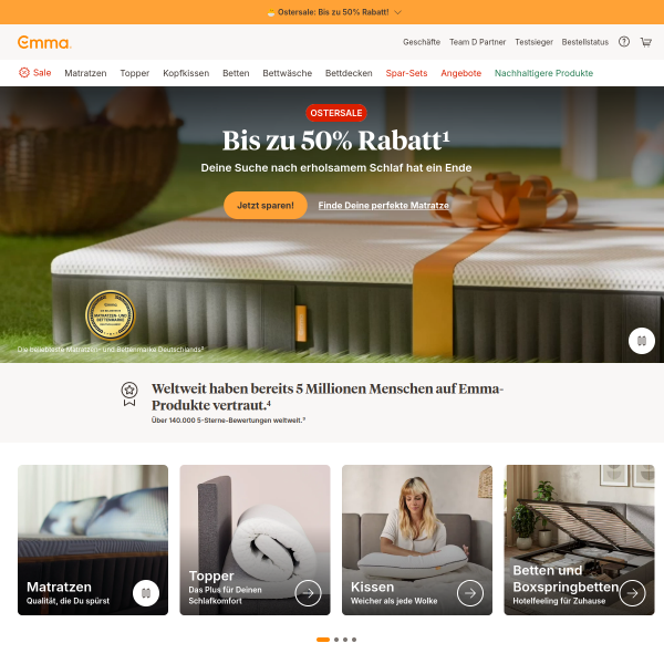 emma-matratze.de website
