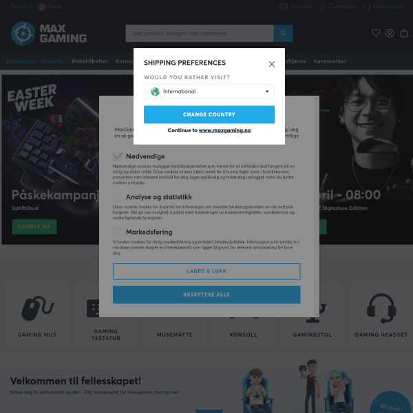 maxgaming.no website
