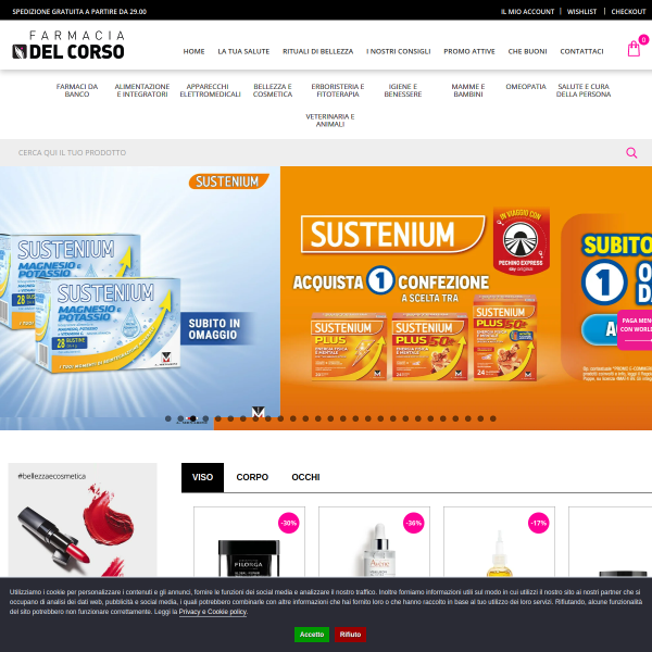farmaciadelcorso.net website