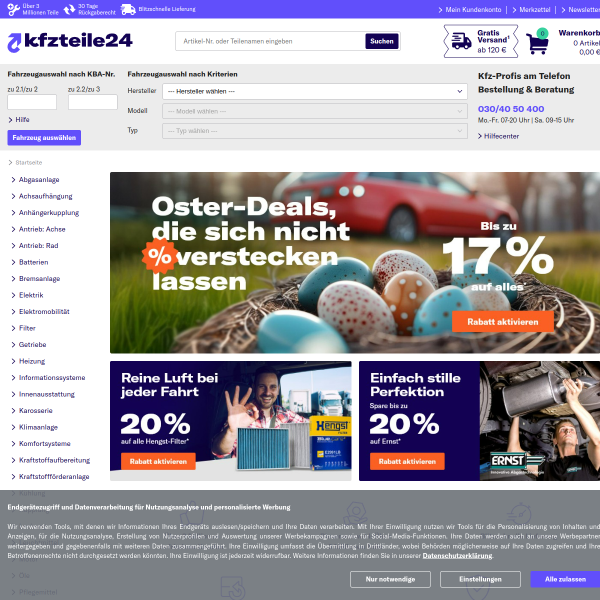 kfzteile24.de website