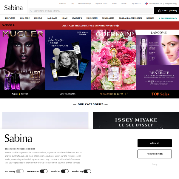 sabina.com website