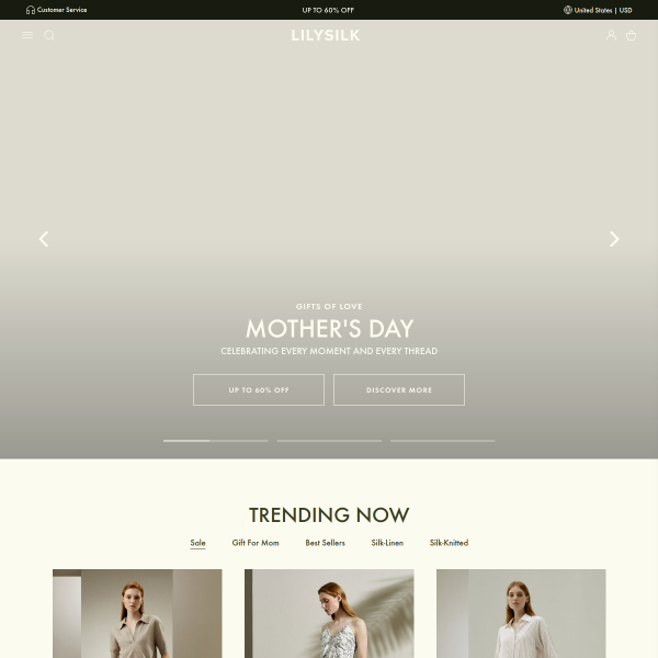 LilySilk website