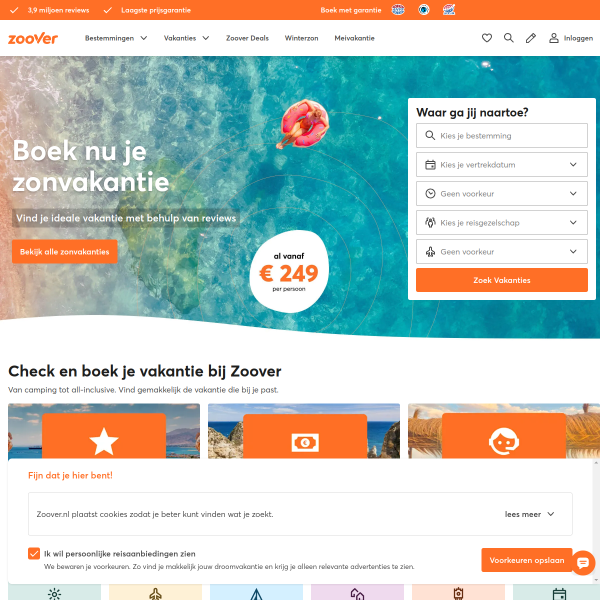 zoover.nl website