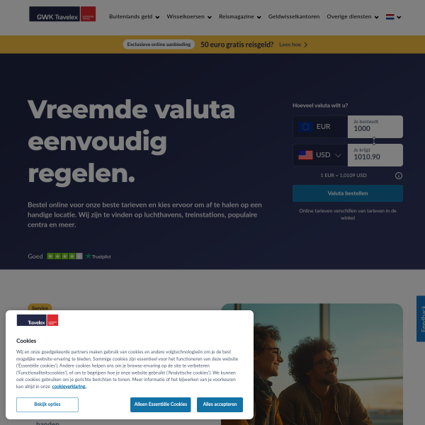 gwktravelex.nl website