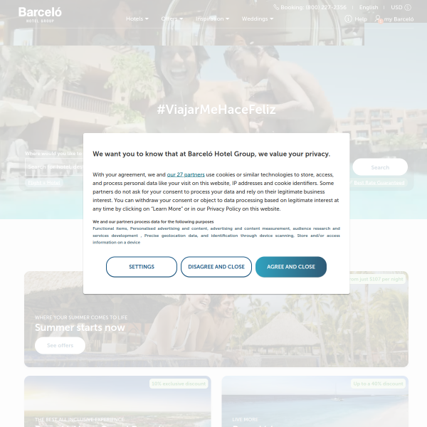 Barceló Hotel Group website