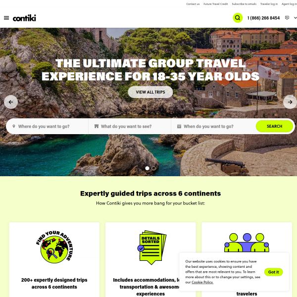 Contiki website