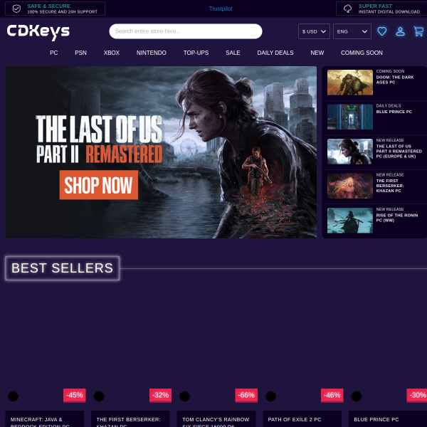 CDKeys website
