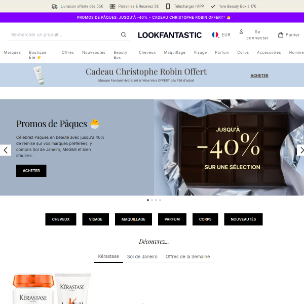 lookfantastic.fr website