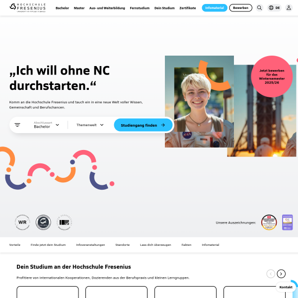 hs-fresenius.de website
