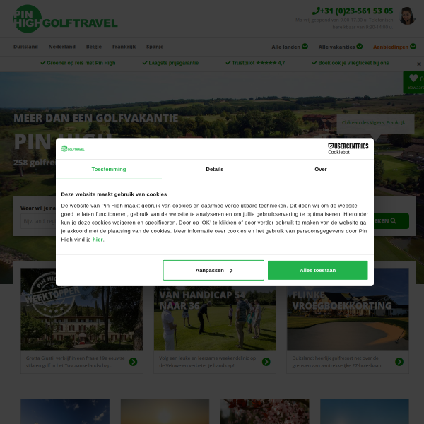 pinhigh.nl website