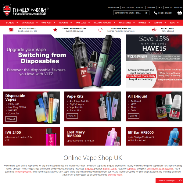 totallywicked-eliquid.co.uk website